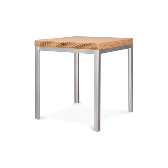 Lagoon Mesa de Comedor Cuadrada Tipo Rattan de Polipropileno, Patas de Acero, Protección UV, Apta para Exterior, Modelo Russ Lagoon Russ