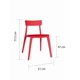 thumbnail image 2 of OFFIHO Set de 4 Sillas Kipali Rojo para exterior resistente a rayos UV de polipropileno, 2 of 7