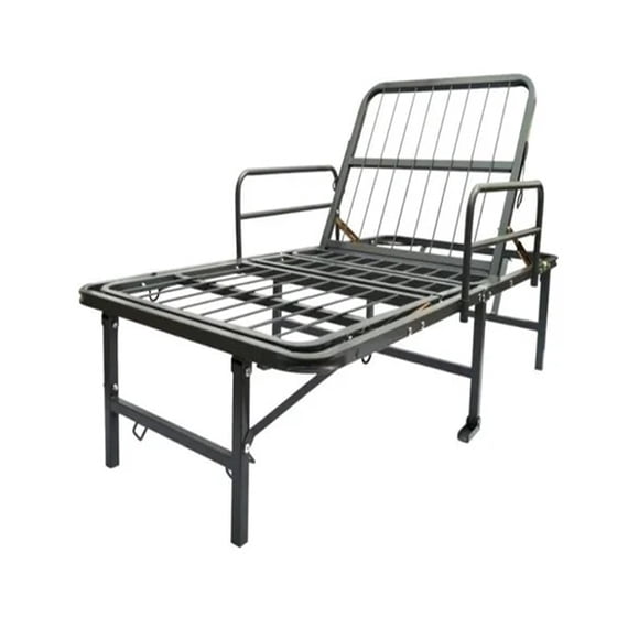 Cama Hospitalaria Económica Plegable Manual Con Colchón