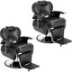 thumbnail image 1 of Set 2 Sillones Barberia Reclinables Estetica Salon Lujo Premium Negro Nanofort, 1 of 8