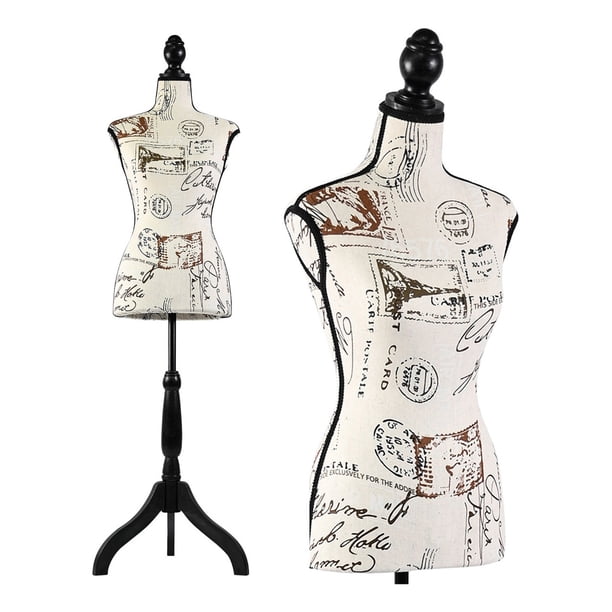 Maniquí Femenino Torso de Espuma con Base Trípode de Madera Ajustable de 132 a 163 cm SereneLife, Ideal Costura, Sastrería, Exhibición de Ropa y Joyería, Diseño Ligero y Resistente para Casa o Tienda