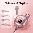 thumbnail image 4 of Audífonos Inalámbricos Bluetooth Audífonos 60H Graves Profundos Sonido Fuerte con 4 Micrófonos Llamada Clara Audífonos Cancelación de Ruido IP7 Intraaurales con Estuche de Carga Inalámbrica, 4 of 6
