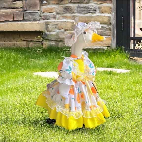 Ropa decorativa de ganso para jardín | Disfraz impermeable y resistente a la decoloración para exteriores, ideal para porche y jardín | Bonita prenda festiva de ganso blanco para Pascua, Navidad,