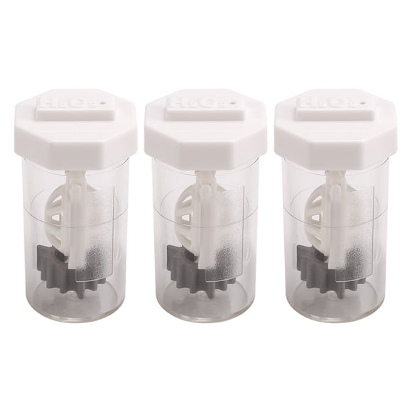 Limpiador PortáTil de Estuches para Lentes de Contacto con PeróXido de HidróGeno de 3 Piezas, MáQuina Lavadora con Clip RíGido para Lentes de Contacto Esclerales Oculares