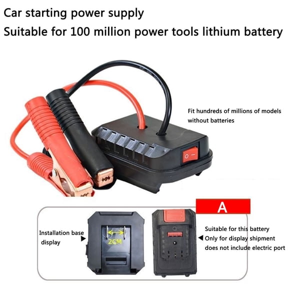 FloHua Lightweight ABS & Copper Car Battery Jump Starter - Multifunctional with Dual USB Ports, Portable & Powerful, Ideal for Trucks, SUVs & Cars