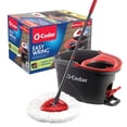 thumbnail image 1 of Spin Mop O-Cedar EasyWring de microfibra con cubeta, rojo y gris, 1 of 9