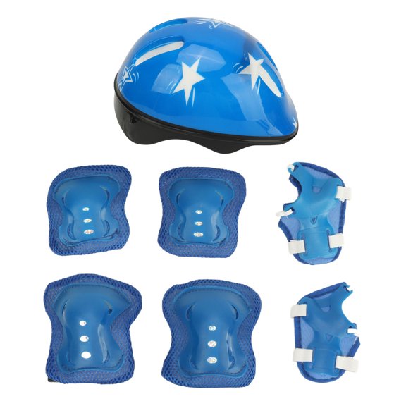 Juego De Casco De Bicicleta Para Niños, Rodilleras Ajustables, Coderas, Muñequeras, Equipo Protector Ligero Y Duradero Con Forro Transpirable, Para Niños De 5 A 14 Años,