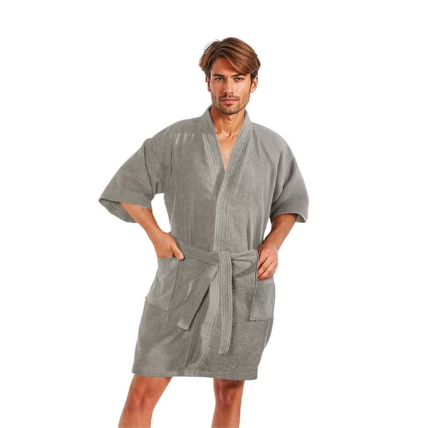 Bata Baño Plus Absorbente Tamaño Estándar Gris Algodón Concord