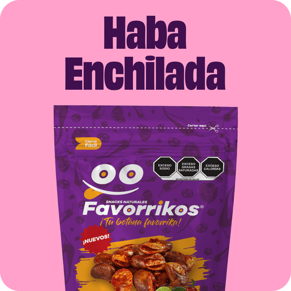 Haba con Cáscara Frita Enchilada Favorrikos 900 g