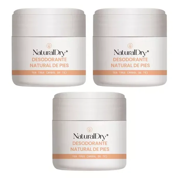 Desodorante Pies Naturaldry 3 Pack De Natural Hidratante