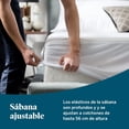 thumbnail image 4 of Lucid - Protector de Colchón 100% Impermeable - Ajuste Universal - Cubierta de Tela Toalla - Cubre Colchón de Algodón Suave - Hipoalergénico y Transpirable - Blanco - Tamaño Individual Extra Largo, 4 of 6