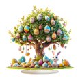 thumbnail image 1 of Adorno de Escritorio de Huevos de Pascua, Decoración de Pascua, Patrón de 2D para Estante de Dormitorio, 1 of 8