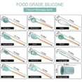 thumbnail image 4 of Kitchen Utensil Set, Silicone Cooking Utensils 12 Pcs Kitchen Tools With Natural Wooden Handles For Home Household Apartment Essentials Nonstick Cookw, 4 of 5