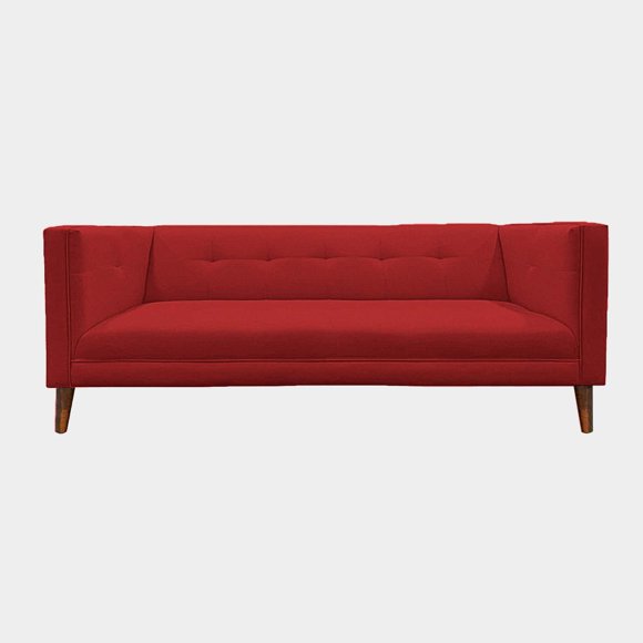 Sofa Bolivar Tela Curri Rojo