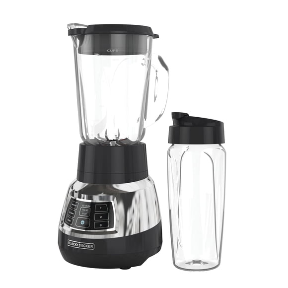 Licuadora Silenciosa BLACK+DECKER con Vaso de Vidrio Cyclone BL1400DG-P