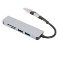 thumbnail image 2 of 5 EN 1 USB TUPO C HUB, Lector de Tarjetas de Memoria 5Gbps 3 USB3.0 Puertos de Datos Lector de Tarjetas de Almacenamiento Lector USB Multiport para Teléfonos, 2 of 7