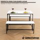 thumbnail image 5 of Juego De Mesa Y Sillas de Comedor Mesa De Cocina De Madera MDF Rústica con 2 Bancas 4 Asientos Ideal para Casa Cocina Vintage (Café), 5 of 5