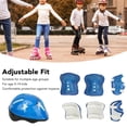 thumbnail image 3 of Juego De Casco De Bicicleta Para Niños, Rodilleras Ajustables, Coderas, Muñequeras, Equipo Protector Ligero Y Duradero Con Forro Transpirable, Para Niños De 5 A 14 Años,, 3 of 7