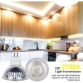 thumbnail image 4 of GU5.3 MR16 12V LED Bulb, 5W Equivalent to 40W Halogen, Warm White 2700K, 350LM, 12V LED Spot Bulb, 120 Wide Beam Reflector, 4 of 4