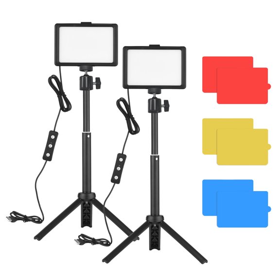 Kit de iluminación Andoer para videoconferencia USB con 2 luces LED 5600K