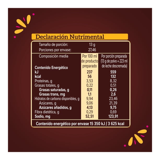 Imagen 4 de Alimento en polvo para preparar bebida Morelia Presidencial sabor chocolate 357 g