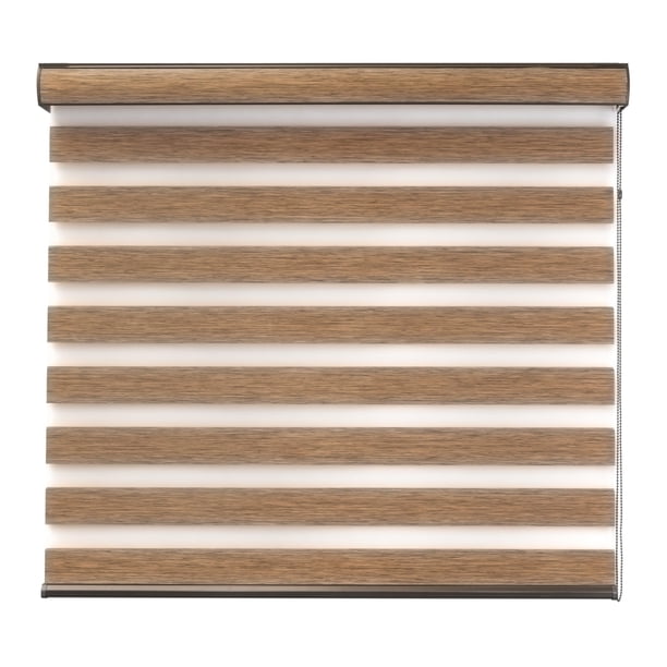 DecoKing Persiana para Ventana Sheer Elegance Wood Desing Enrollable Horizontal 140cm ancho x 180cm alto Old Wood