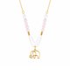 thumbnail image 1 of Moon & Self Collar Elefante oro laminado Piedras Amuleto Suerte Mujer 21cm, 1 of 5
