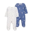 thumbnail image 1 of Pack de 2 mamelucos Child of Mine para Bebé Niña 2 Piezas con Estampado Floral Azul Talla 6-9 Meses, 1 of 4