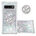 thumbnail image 1 of Funda para Samsung Galaxy S10 Plus con Brillo Líquido Flotante, Purpurina, Parachoques y Anillo Giratorio Soporte, 1 of 5