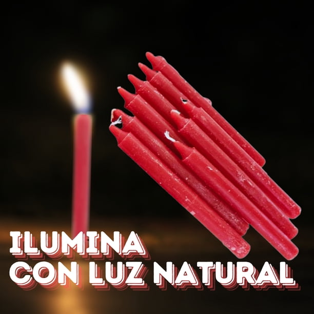 Velas de apagon o lapiz en color rojo 20 piezas