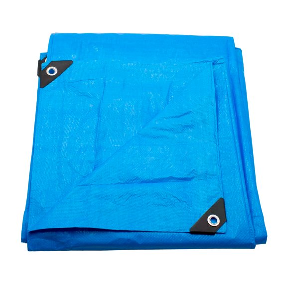 Lona De Polietileno Termosellada Reforzada Azul 90 Gr 5x6 M