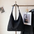 thumbnail image 4 of Bolso tote de pana, bandolera | Bolso de mano informal de gran capacidad estilo gamuza | Bolso de viaje de tela suave con bolsillo desmontable y correa ajustable, 4 of 6