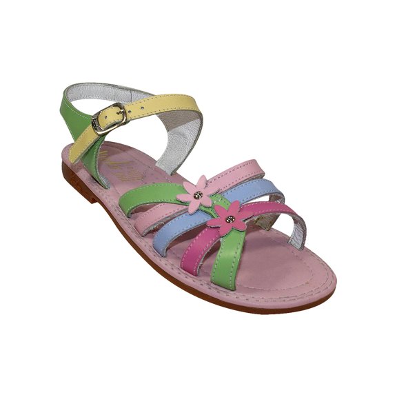 SANDALIAS CASUALES KINDER MUJER MULTIPASTEL PIEL TERNERA 6036