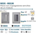 thumbnail image 2 of Placa Triple Apagador Inoxium3ASilver 3Pzas Apagadorx3 125-250VCA 10A 50/60Hz Plateado Acero Inoxidable/PC., 2 of 3