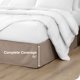 thumbnail image 4 of Faldón de cama cepillado Doble Bare Home Colección Premium 1800 Caída de 15 Pulgadas Tamaño Completo Color Topo, 4 of 5