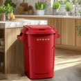 thumbnail image 1 of Cubo de basura de 28 L, resistente, sencillo y versátil, para el hogar, para sala de estar, cocina, oficina y dormitorio. Rojo, 1 of 8
