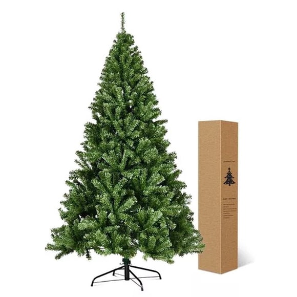 Árbol De Navidad Artificial Frondoso De 1.50m Con 400 Ramas Color Verde