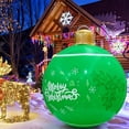 thumbnail image 1 of Bola inflable grande de Navidad | Adorno navideño de PVC de 66 cm para jardín y fiestas en interiores | Decoración festiva colgante con diseño impermeable, 1 of 5