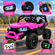 thumbnail image 2 of Carro Electrico Montable para niños con Control Remoto y Manejo Directo Auto Rosa con USB Bluetooth Luces Bocina y Musica, 2 of 6