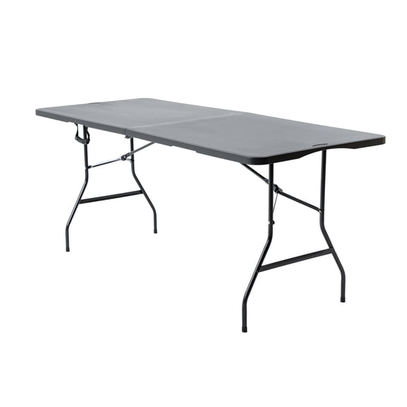 Mesa Plegable Negra LOOMBER 180 cm de Polietileno HDPE con Marco de Acero