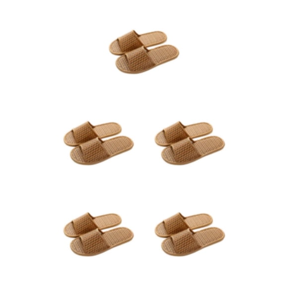 Sonducket 1 par de pantuflas de bambú para interiores y exteriores para el hogar para mujeres y hombres, sandalias portátiles informales de Type2 NO2