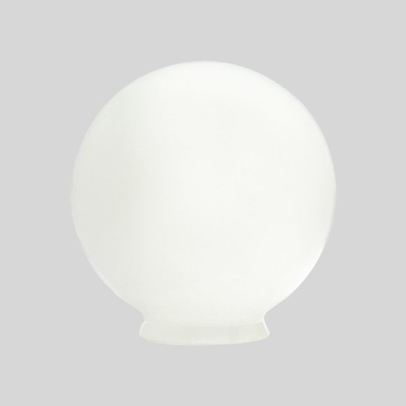 Pantalla De Lámpara Globo De Cristal R10 Opalino 25cm.