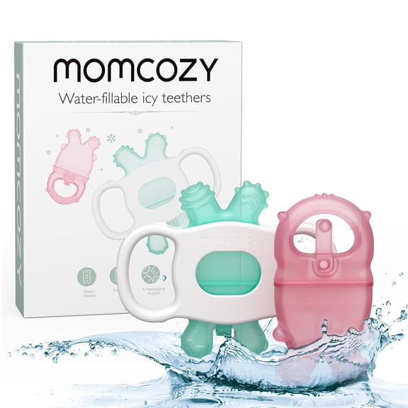 Mordedor Rellenable con Agua Momcozy para Bebé 0 a 12 meses 2 Unidades