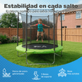 thumbnail image 4 of Trampolín Brincolín Yei Verde de 6 Pies con Red de Seguridad y Estructura de Acero 183 cm, 4 of 7