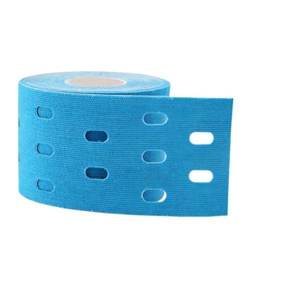 Cinta de Kinesiología Adhesiva Perforada Elástica de Látex Transpirable para el Cuerpo Atlética Cinta para el Dolor Muscular Alivio del Dolor Fitness B