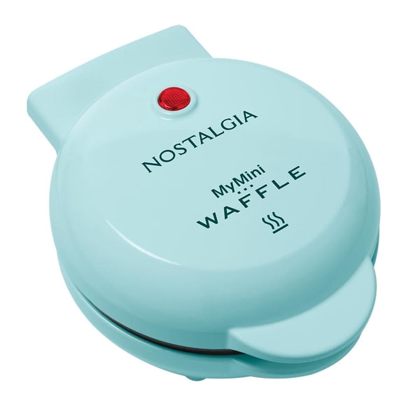 Mini Wafflera Nostalgia Redonda Azul