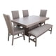 thumbnail image 3 of Comedor 4 sillas y 1 Banca con Mesa Rectangular Gris Camacho, 3 of 3