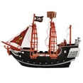 thumbnail image 1 of Barco pirata para niños, juguete de simulación, decoración del hogar, adornos de seguridad, modelo de barco pirata duradero para niños, 1 of 9