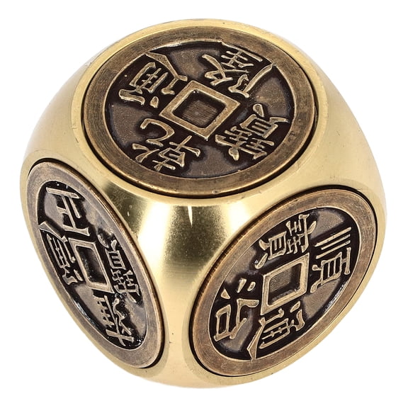 Juguete De Descompresión Giroscópico Con Punta De Dedo, Mejora El Enfoque, Cubo Giratorio De Latón En Relieve Con Punta De Dedo, Alivio Del Estrés De 6 Lados Para El Hogar Para