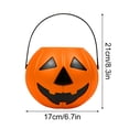 thumbnail image 3 of Xihbxyly Cubo de Calabaza de Halloween, Material de Pvc, Asa Práctica, Decoración Versátil, Accesorio para Fiesta de Halloween, Ambiente Festivo, Tamaño 17 X 21 Cm, Juego de 1 Pieza, 3 of 3
